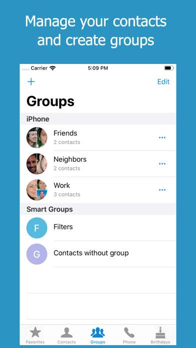 ContactsXL plus Favorites Widget App screenshot #3