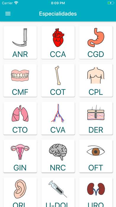 Protocolos quirúrgicos Captura de pantalla de la aplicación #1