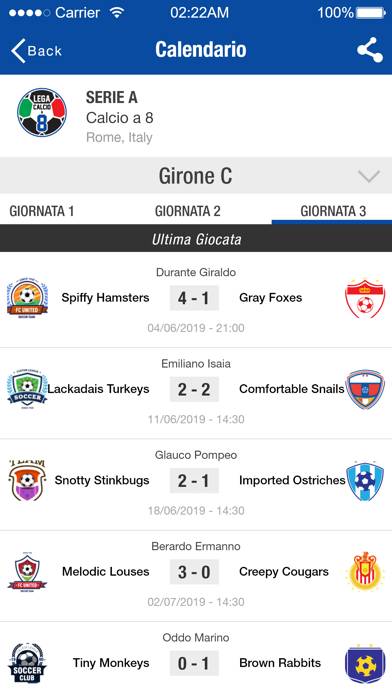 Lega Calcio a 8 App screenshot #3