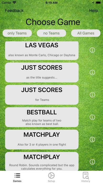 Golf & Games App skärmdump #1