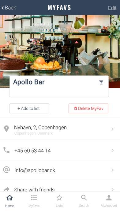 MyFavsApp Captura de pantalla de la aplicación #2