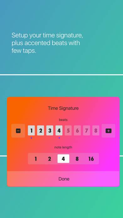 Haptic Metronome Captura de pantalla de la aplicación