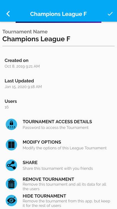 My Tournaments Captura de pantalla de la aplicación #2