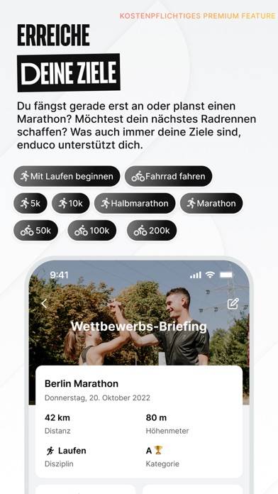 Enduco: Laufpläne & Radfahren App-Screenshot
