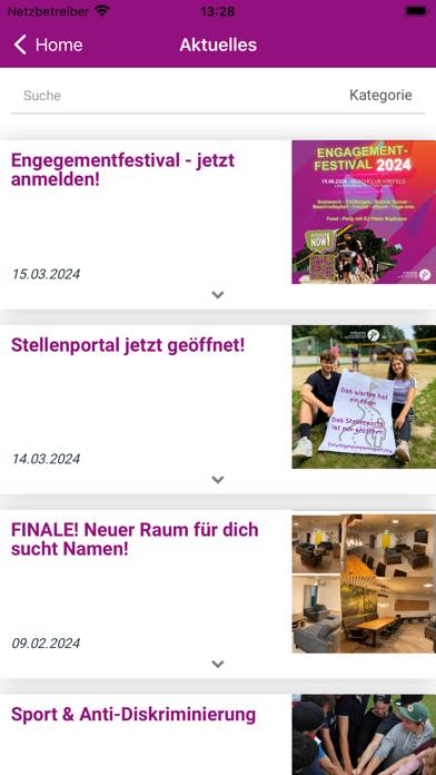 Freiwilligendienste Sport NRW App screenshot