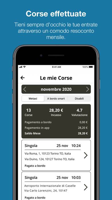 Taxi Torino Connect Schermata dell'app