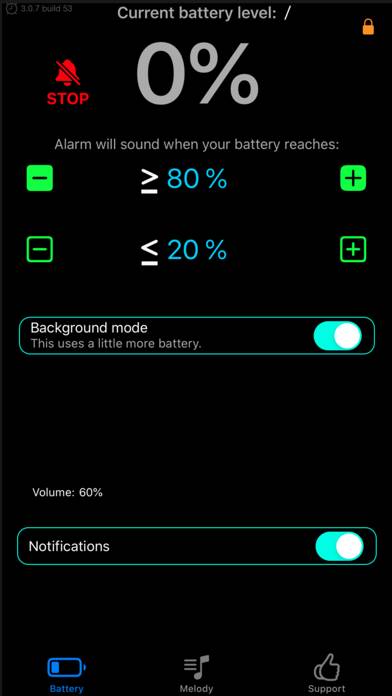 Battery Life Alarm PRO Captura de pantalla de la aplicación #1