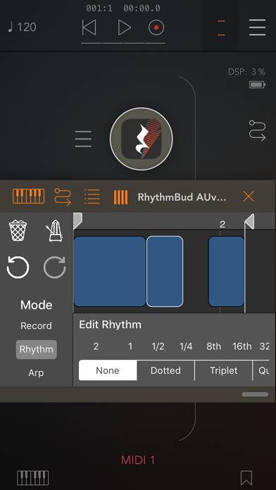RhythmBud - AUv3 MIDI FX captura de pantalla