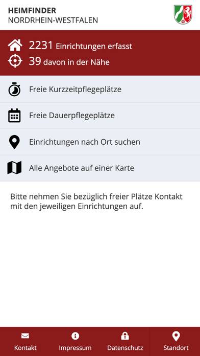 Heimfinder NRW App-Screenshot #2