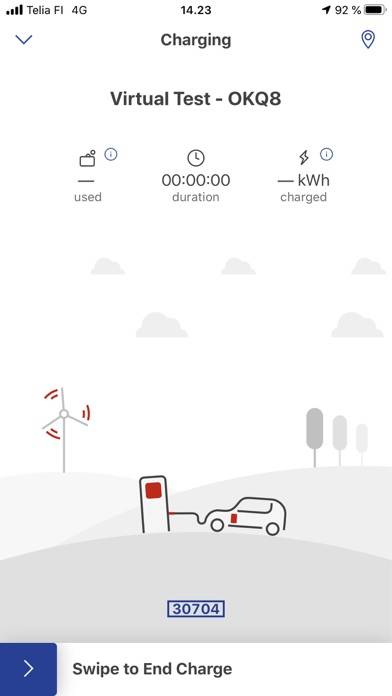 OKQ8 Elbilsladdning App skärmdump