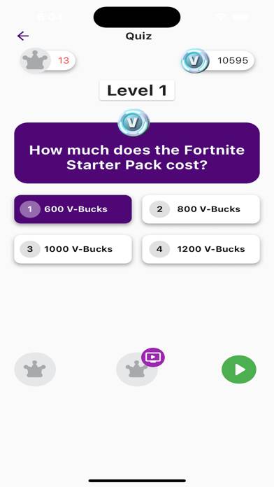 Quiz V-Bucks Schermata dell'app #4