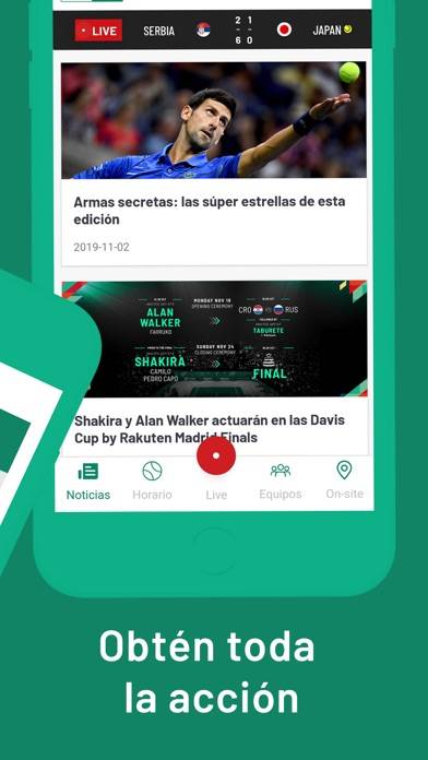 Davis Cup by Rakuten Finals Captura de pantalla de la aplicación