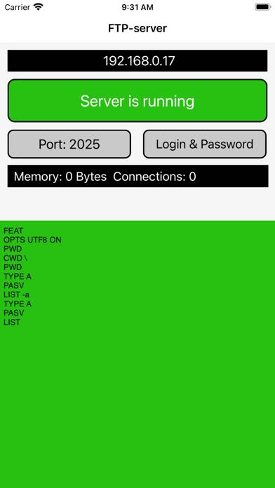 FTP-server Capture d'écran de l'application #1