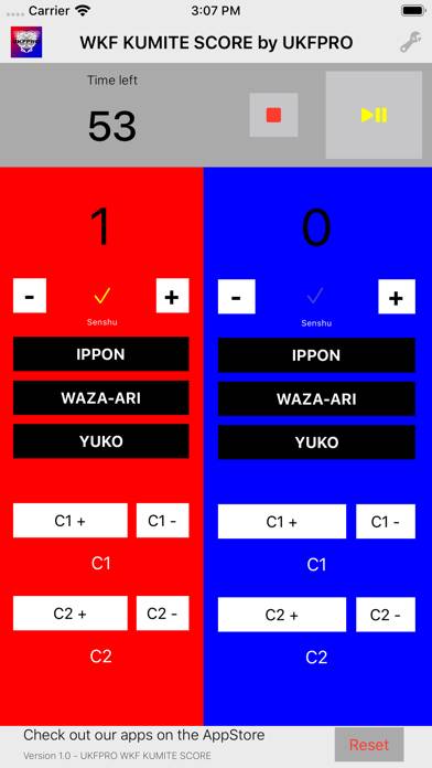 WKF Kumite Scoreboard Schermata dell'app