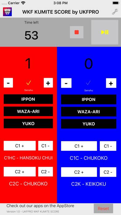 WKF Kumite Scoreboard Schermata dell'app