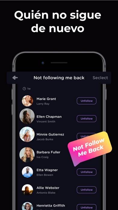 Reports plus for Followers Tracker Captura de pantalla de la aplicación