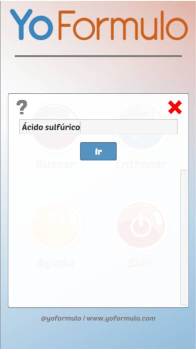 YoFormulo Formulación química Captura de pantalla de la aplicación #2