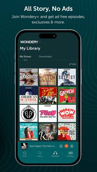 Wondery: Discover Podcasts App screenshot