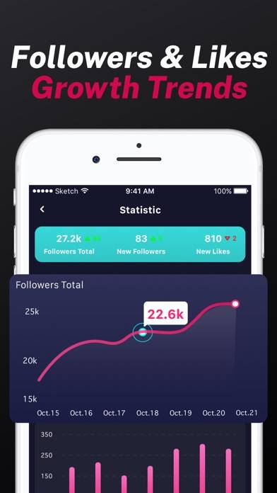 TikReports plus: Followers Tracker App screenshot #2