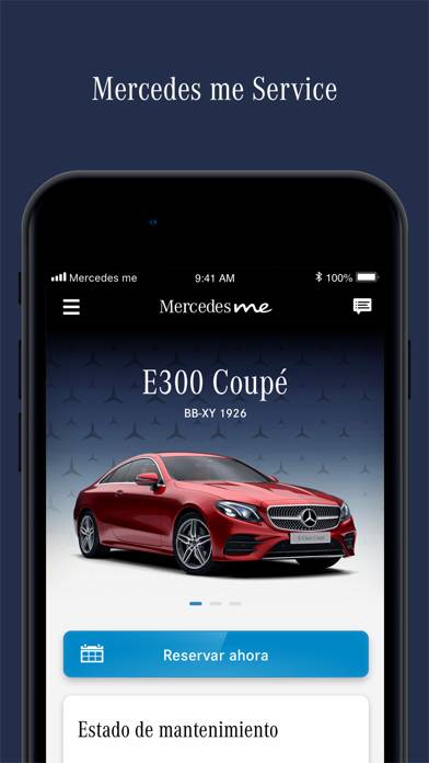 Mercedes me Service Bildschirmfoto