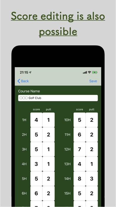 Golf Score Count App screenshot #3