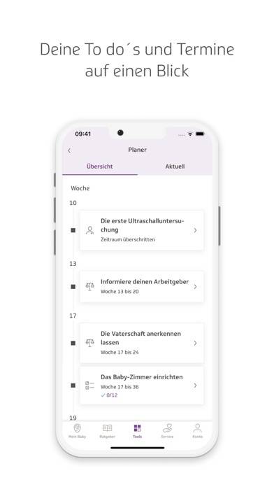 TK-BabyZeit App-Screenshot