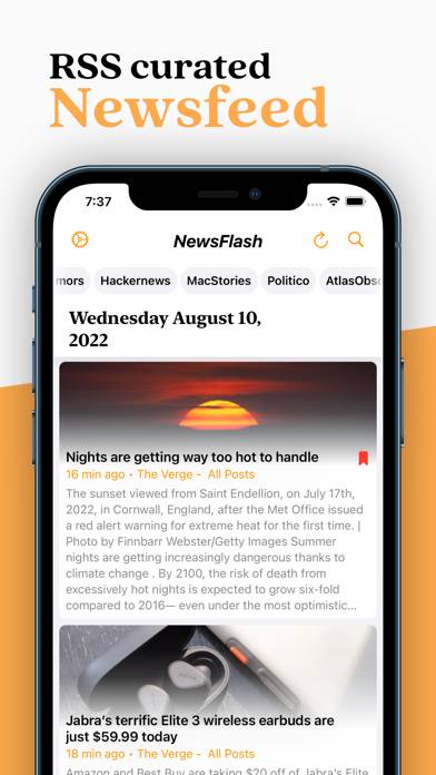 NewsFlash RSS Schermata dell'app #1