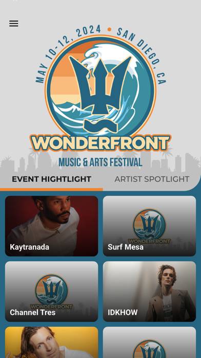 Wonderfront Festival App screenshot #1