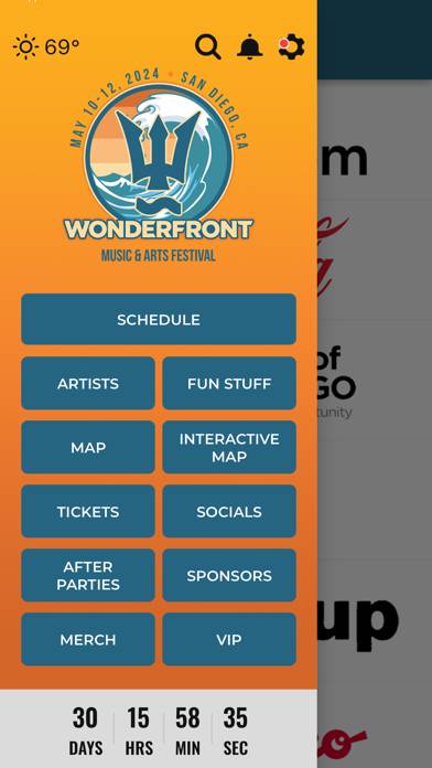 Wonderfront Festival App screenshot #2