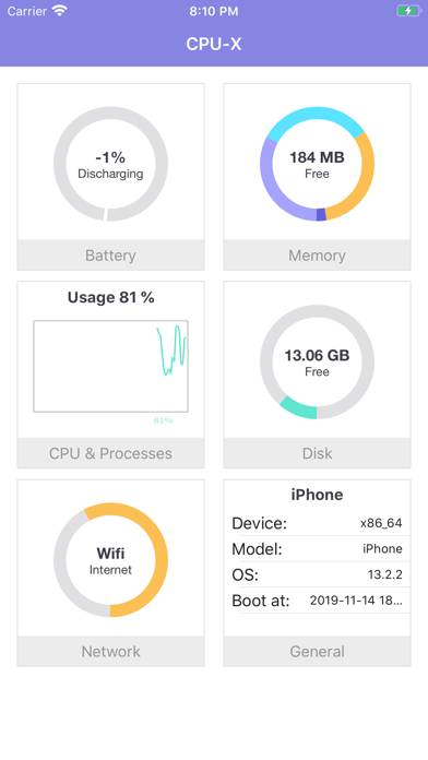 CPU Z Captura de pantalla de la aplicación #1