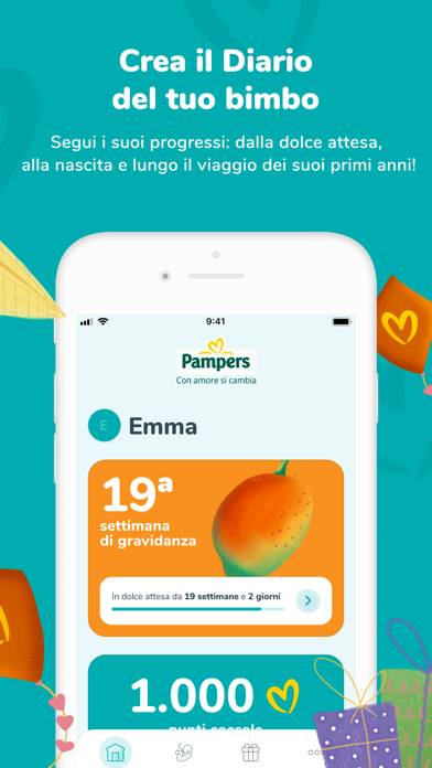 Coccole Pampers Schermata dell'app