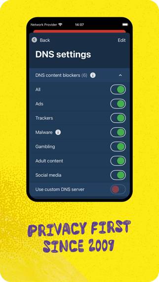 Mullvad VPN App skärmdump