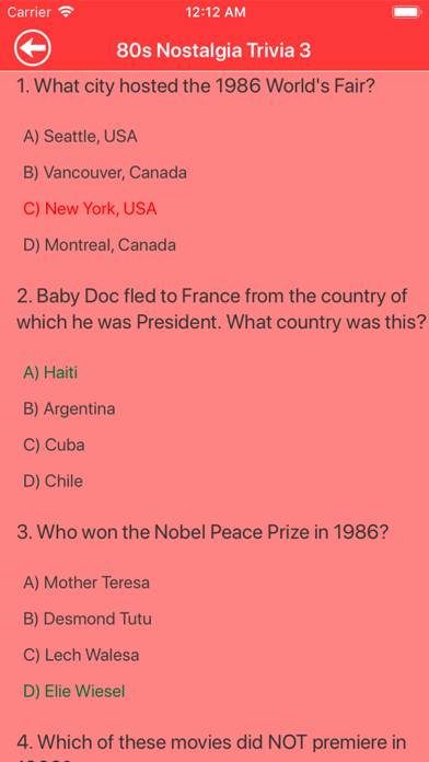 1980s Nostalgia Trivia App screenshot #4