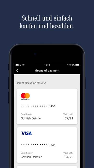 Mercedes me Store App skärmdump