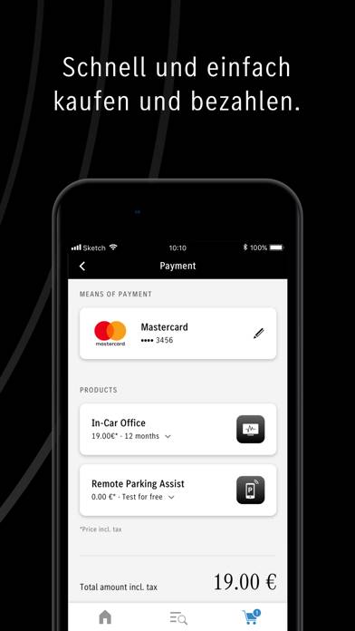 Mercedes me Store App skärmdump