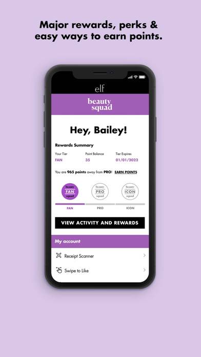 E.l.f. Cosmetics and Skincare App screenshot