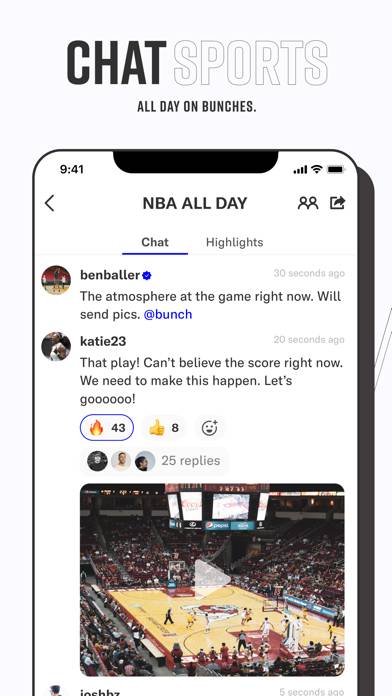 Bunches: Chat Sports Captura de pantalla de la aplicación #1