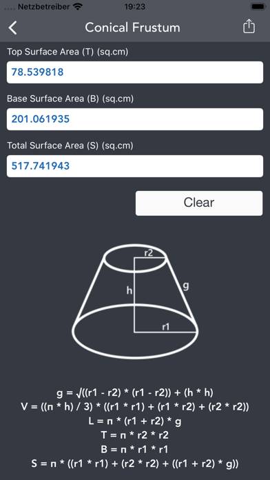 Geometry Calculator. Captura de pantalla de la aplicación #6