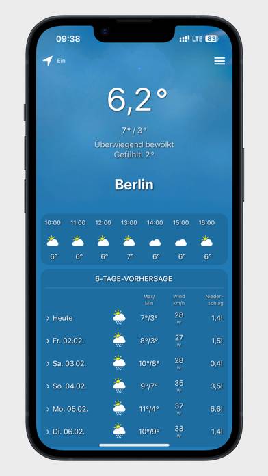Mobilewetter App-Screenshot #2