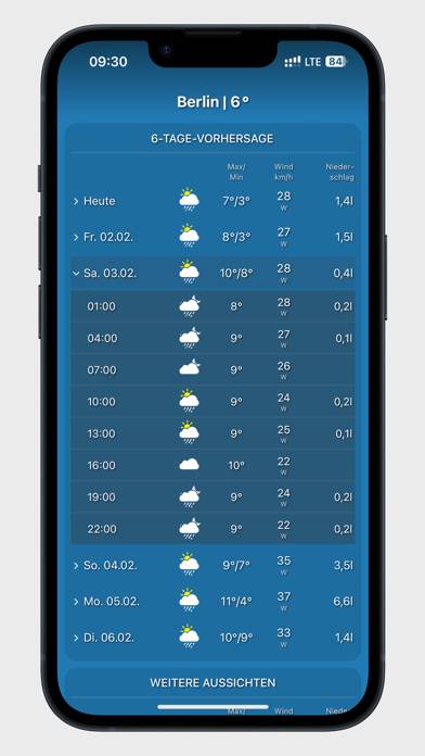Mobilewetter App-Screenshot #3