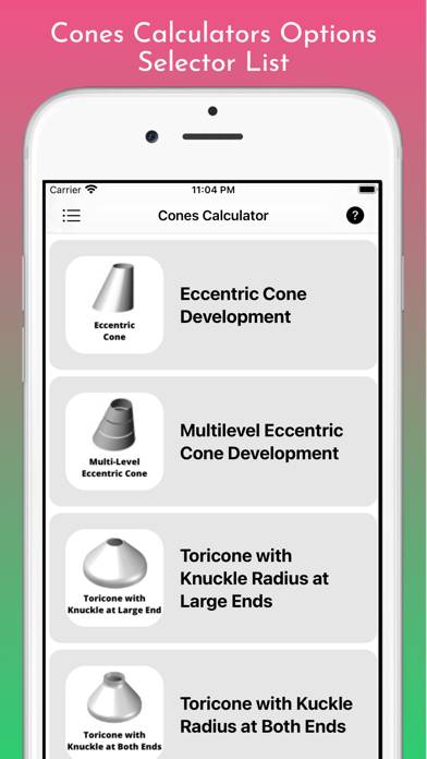Cones Calculator Pro App screenshot #2