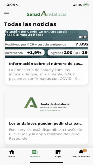 Salud Andalucía Captura de pantalla de la aplicación #6