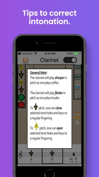Clarinet Fingering & Tuning Schermata dell'app #3