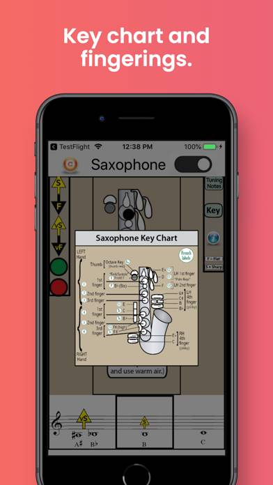 Saxophone Fingering & Tuning immagine dello schermo