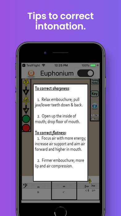 Euphonium Fingering & Tuning App screenshot