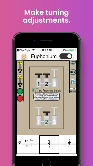 Euphonium Fingering & Tuning App screenshot