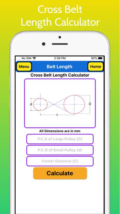 Belt Length Calculator Captura de pantalla de la aplicación #3