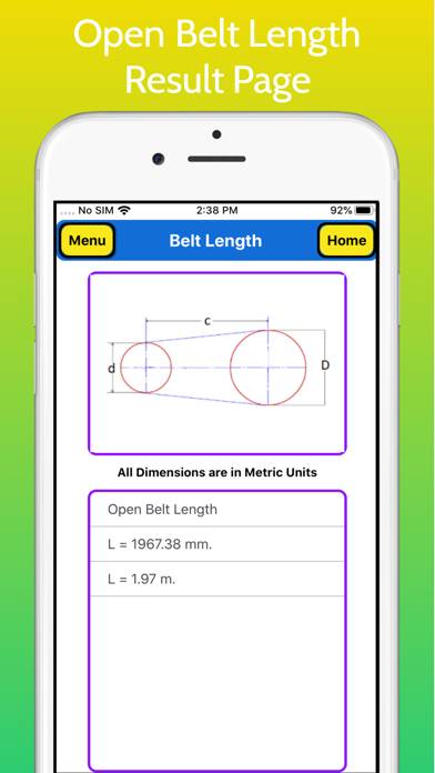 Belt Length Calculator Captura de pantalla de la aplicación #5