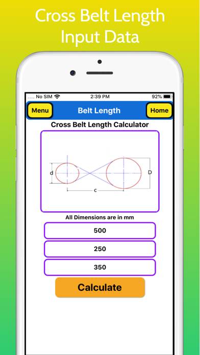 Belt Length Calculator Captura de pantalla de la aplicación #6