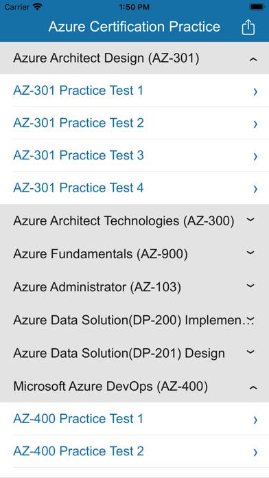 Azure Certification Practice Capture d'écran de l'application #1